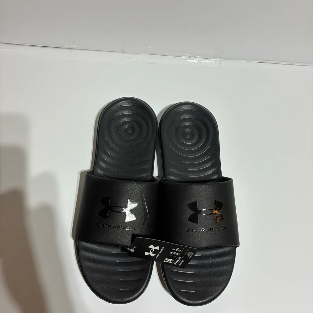 Under Armour Ansa Slides - Black - Size 14 - New